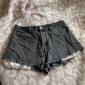 levis denim shorts high rise